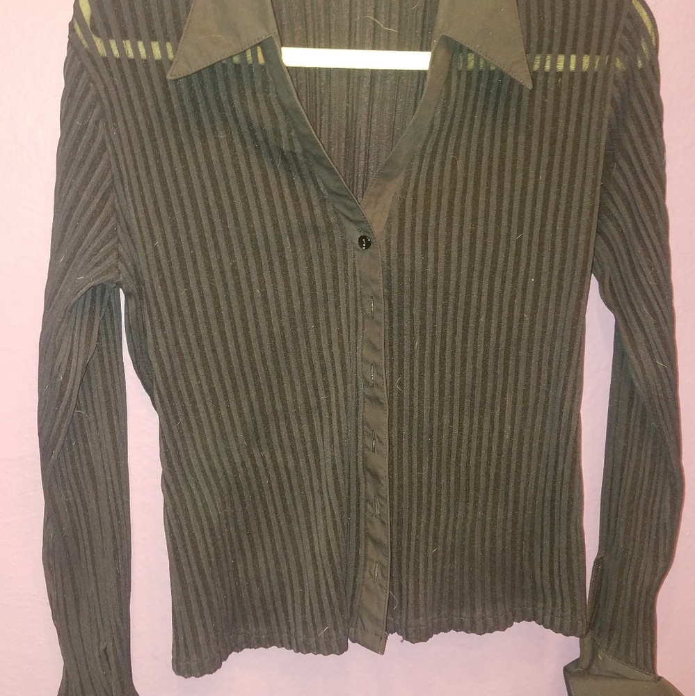 Black Long-Sleeved Blouse